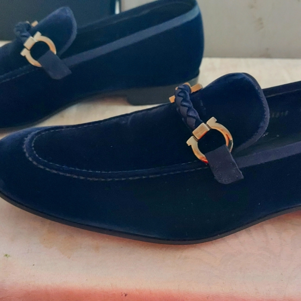 Salvatore Ferragamo Dark Blue Velvet